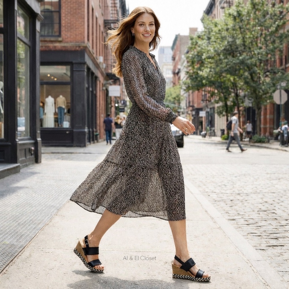 DV by Dolce Vita Esmaya Black Wedge Sandals Women’s Size 7.5 New With Box - Picture 2 of 12